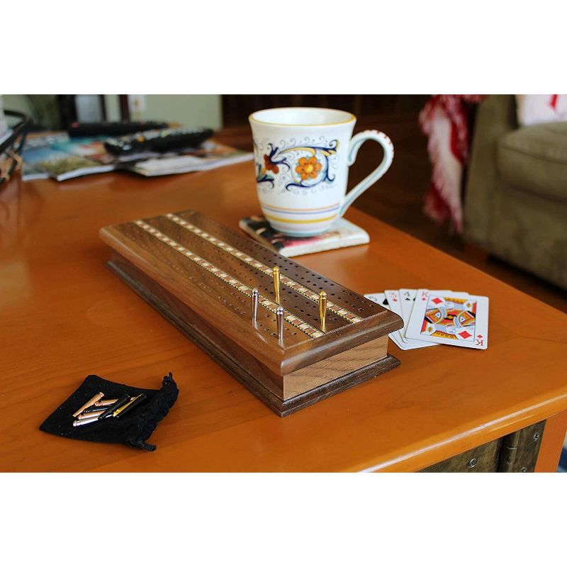 WE Games Premium Tapered Easy Grip Cribbage Pegs - Set of 100 (Brass & Chrome)