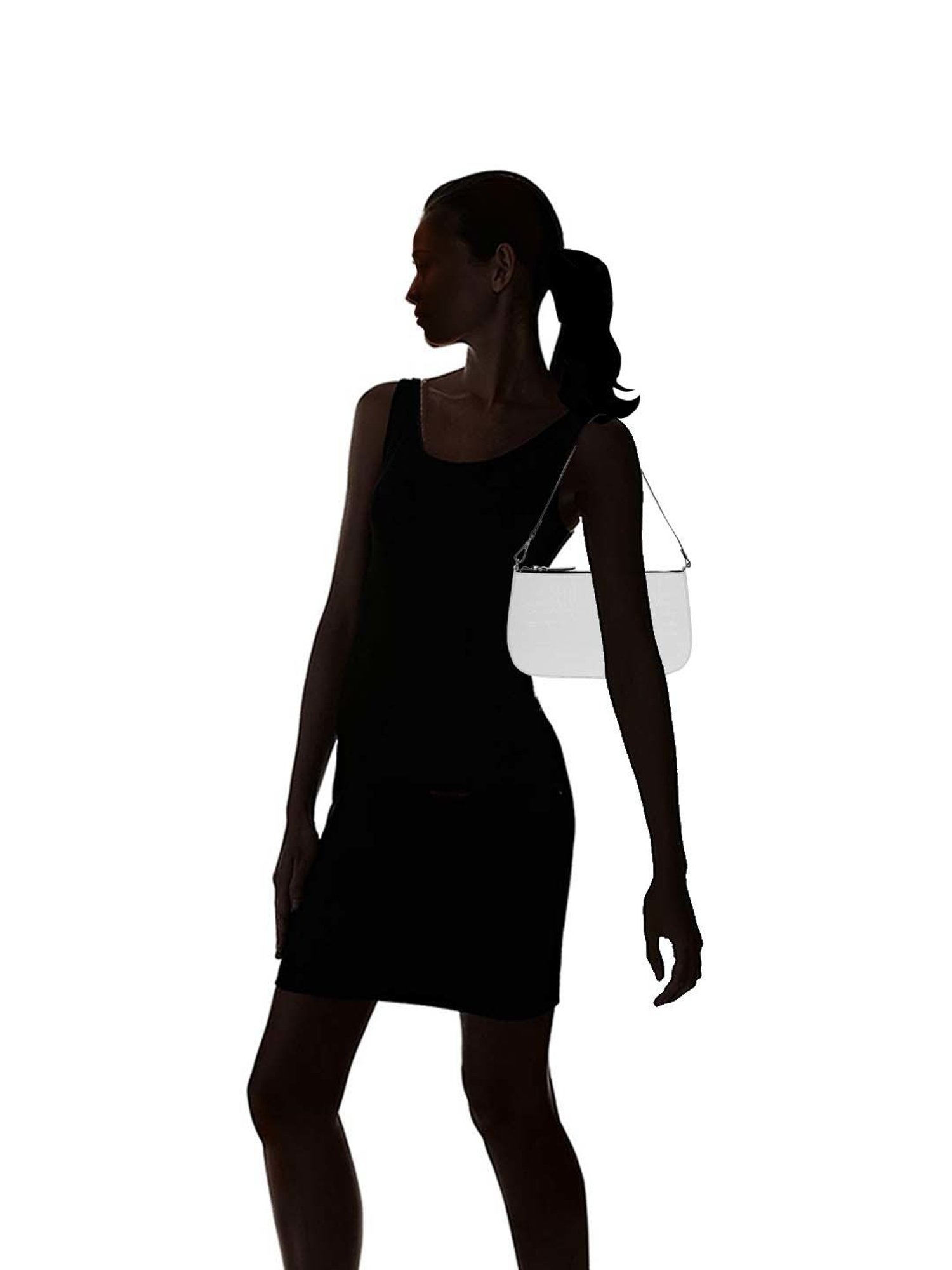 BELWABA White Textured Small Shoulder Bag