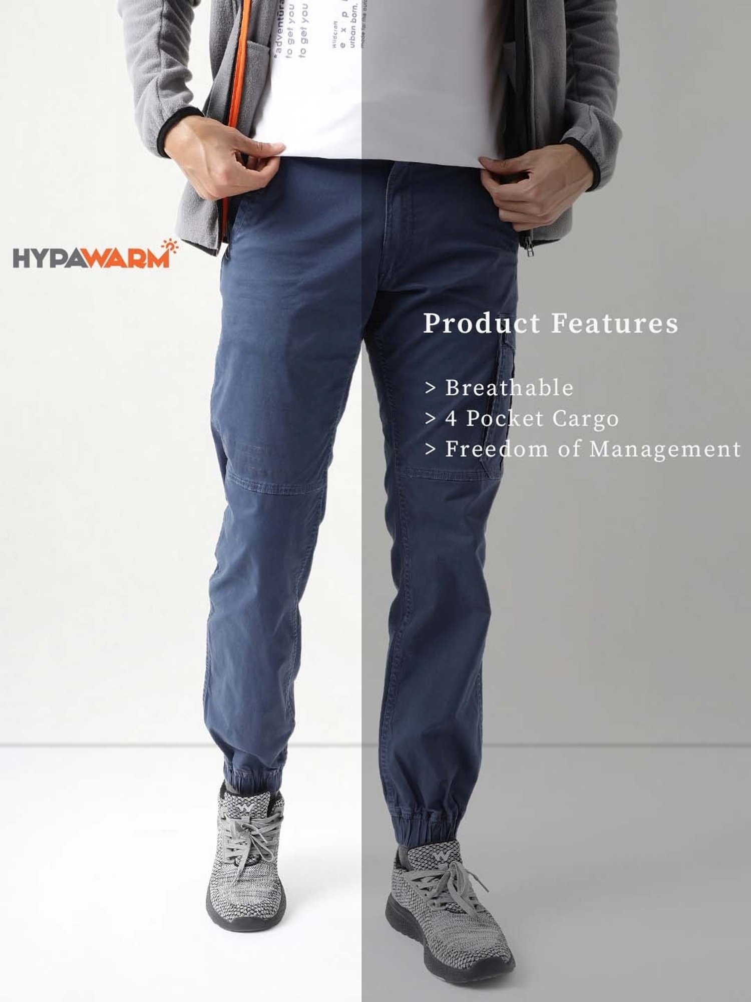 Wildcraft Blue Regular Fit Cargos