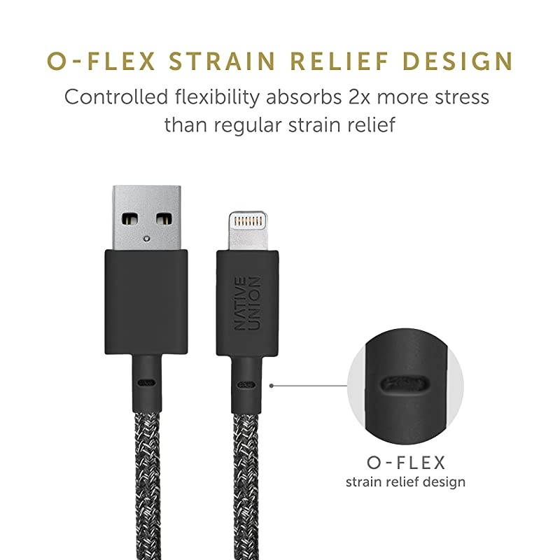 Key Cable - Ultra-Strong Reinforced [MFi Certified] Durable Lightning to USB-A High Speed Charging Cable with Key Fob Compatible with iPhone/iPad (Cosmos)