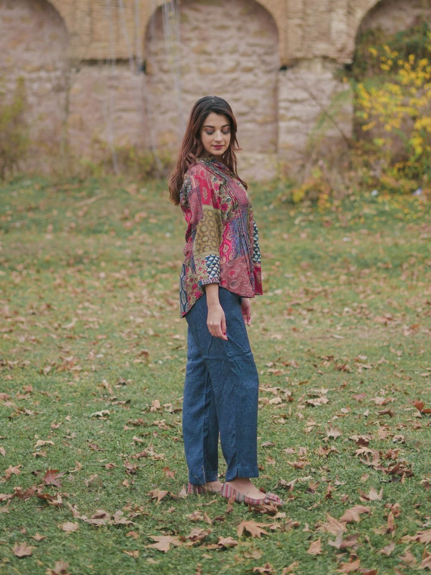 Kaftanize Vibrant Azure Ensemble Co-ord Set