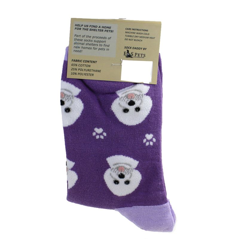Novelty Socks 15.25" Bichon Frise Socks Premium Cotton E & S Pet  -  Socks
