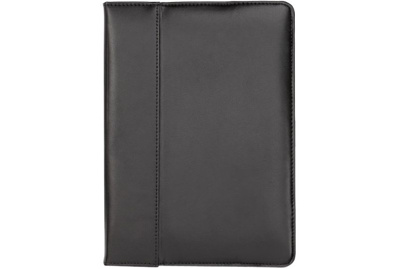 Cyber Acoustics Carrying Case (Portfolio) iPad Air - Black - Scratch Resistant Interior - Leather - Hand Strap