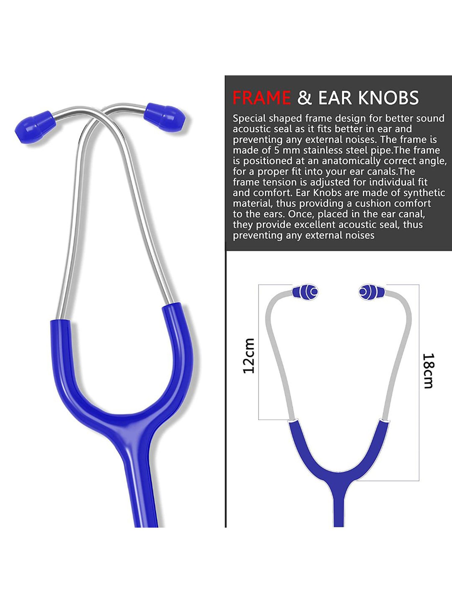 MCP Cardiology Stethoscope For Doctors, Medical Students and Nurses (Blue)