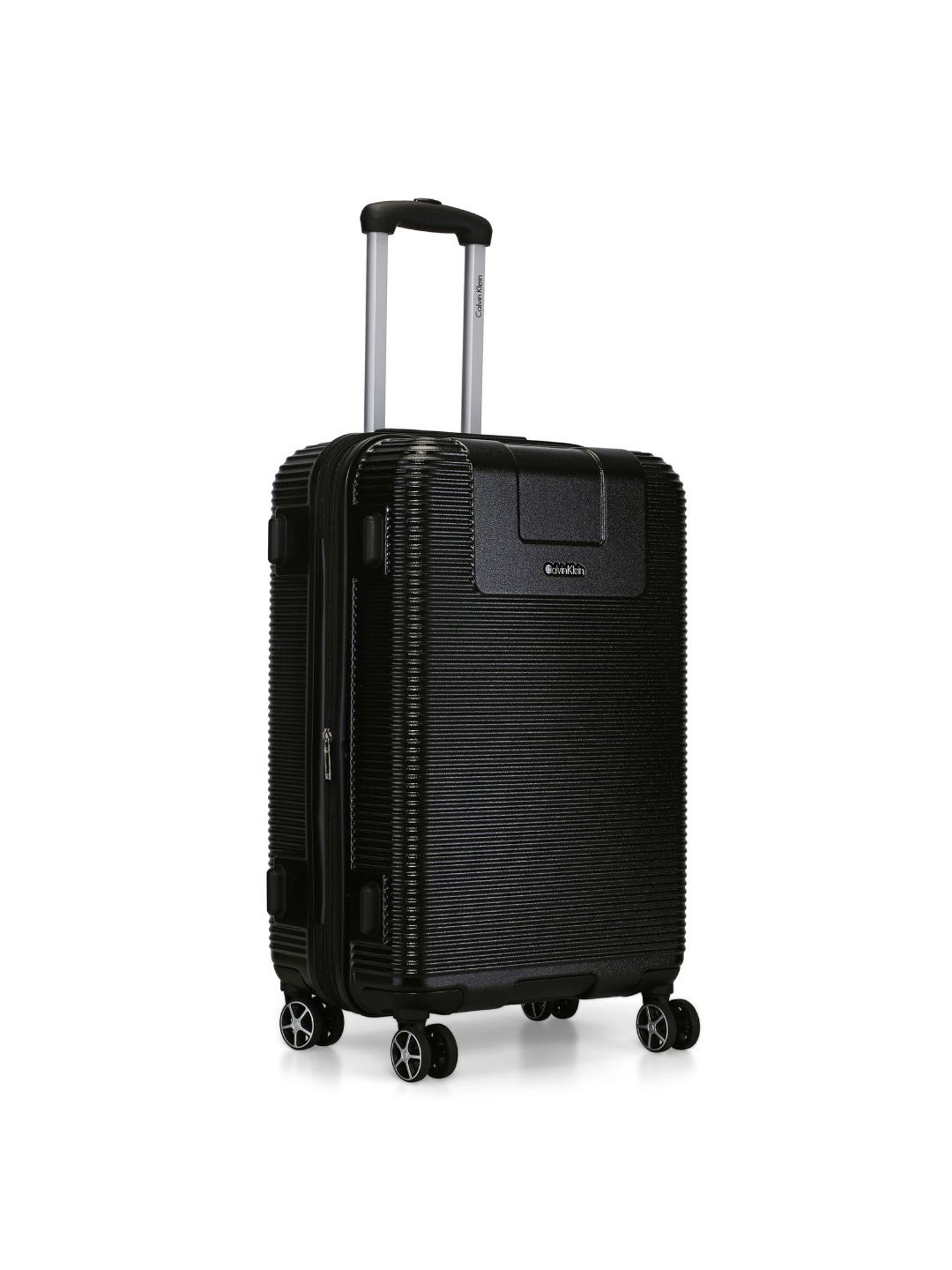 Calvin Klein Avenue Black Textured Hard Cabin Trolley Bag - 67 cm