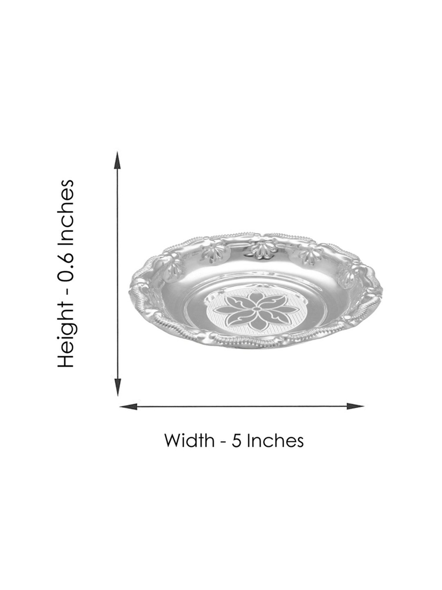 Sri Jagdamba Pearls Unique 0.8 Silver Thali - 32 gm