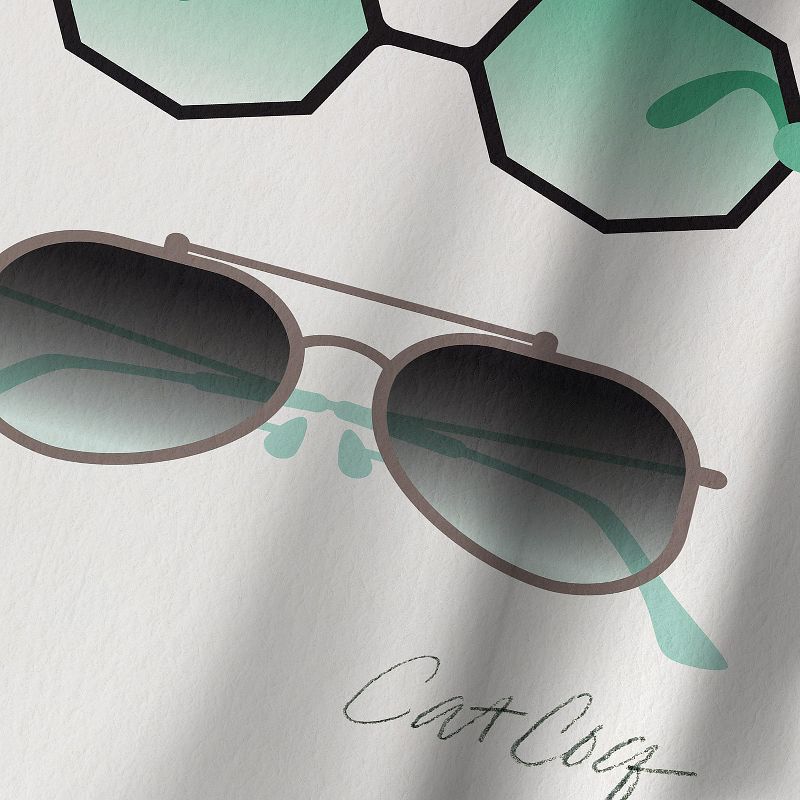 Americanflat Sunglasses Mint And Sepia by Cat Coquillette 71" x 74" Shower Curtain