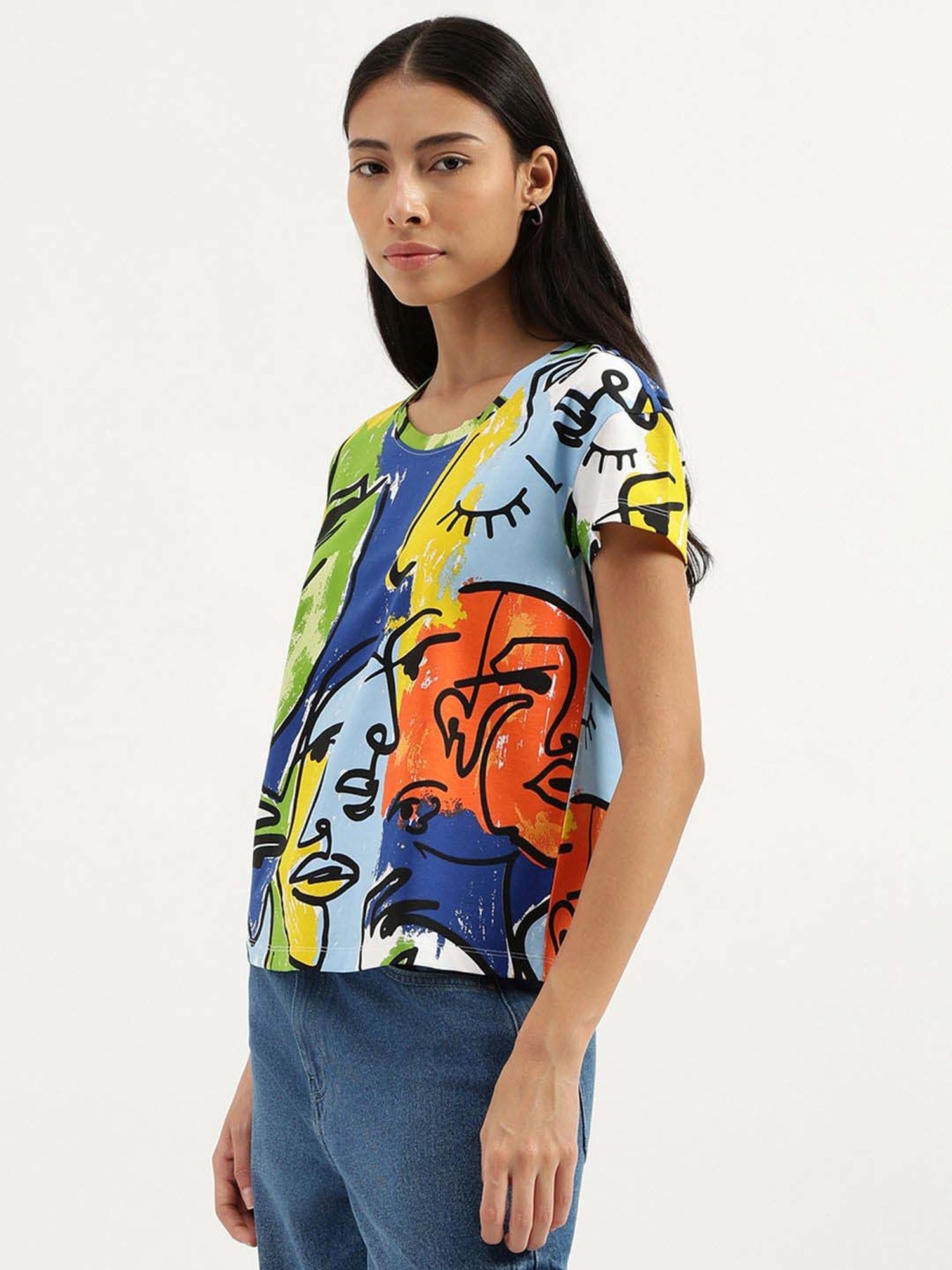 United Colors of Benetton Multicolored Printed T-Shirt
