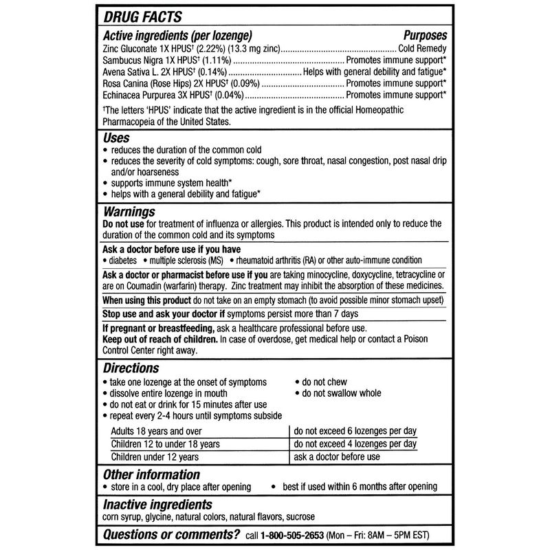 Cold-Eeze Plus Defense Citrus with Elderberry Lozenges - 25ct