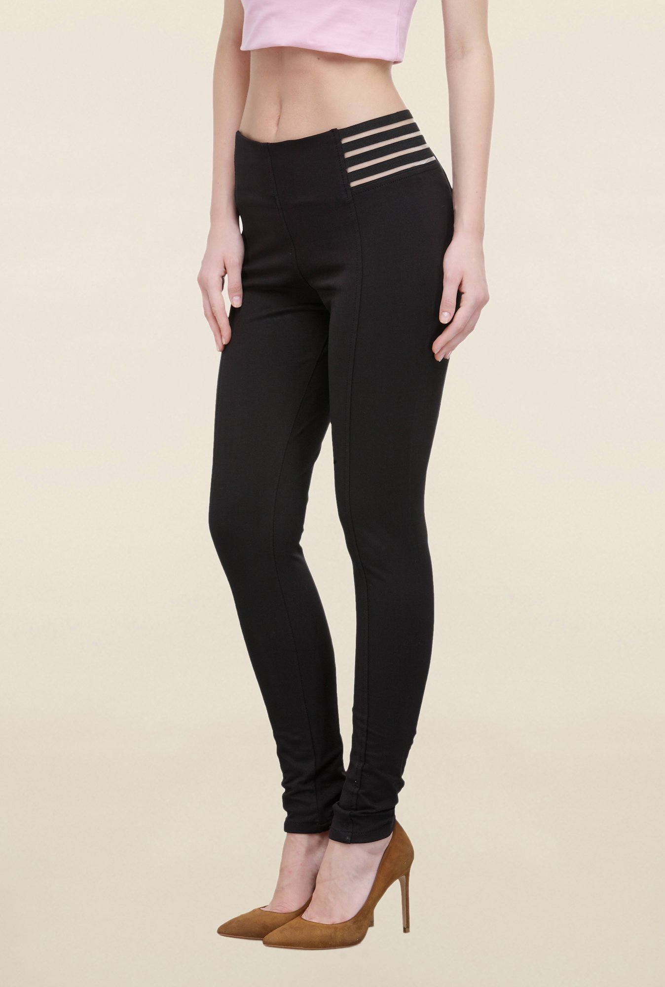 Westwood Black Solid Jeggings