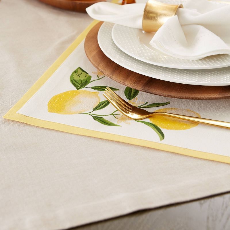 6pk Cotton Lemon Bliss Placemats - Design Imports