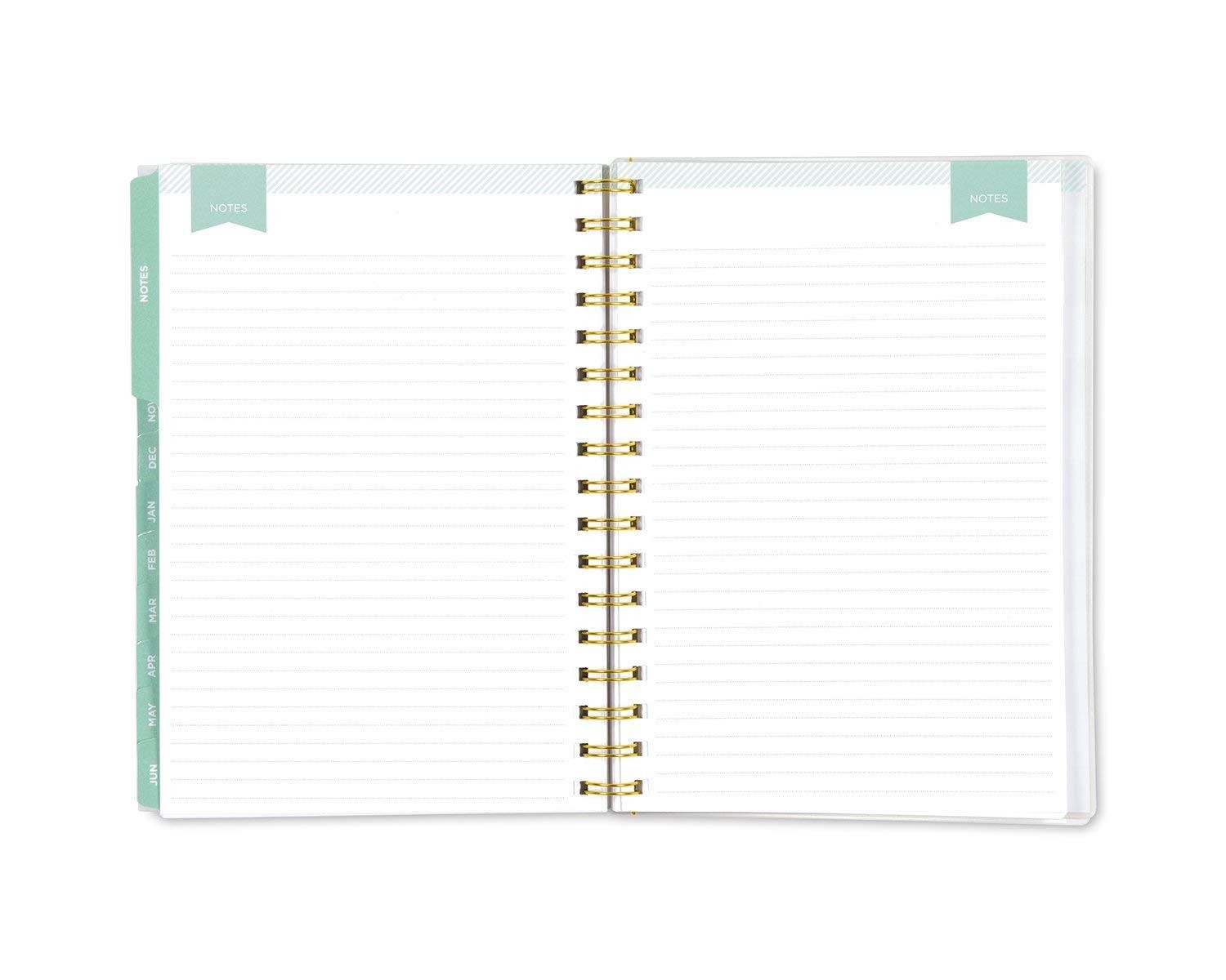 Day Designer for Blue Sky 2018-2019 Academic Year Weekly & Monthly Planner, Flexible Cover, Twin-Wire Binding, 5.8" x 8.6", Gold Stripe Design