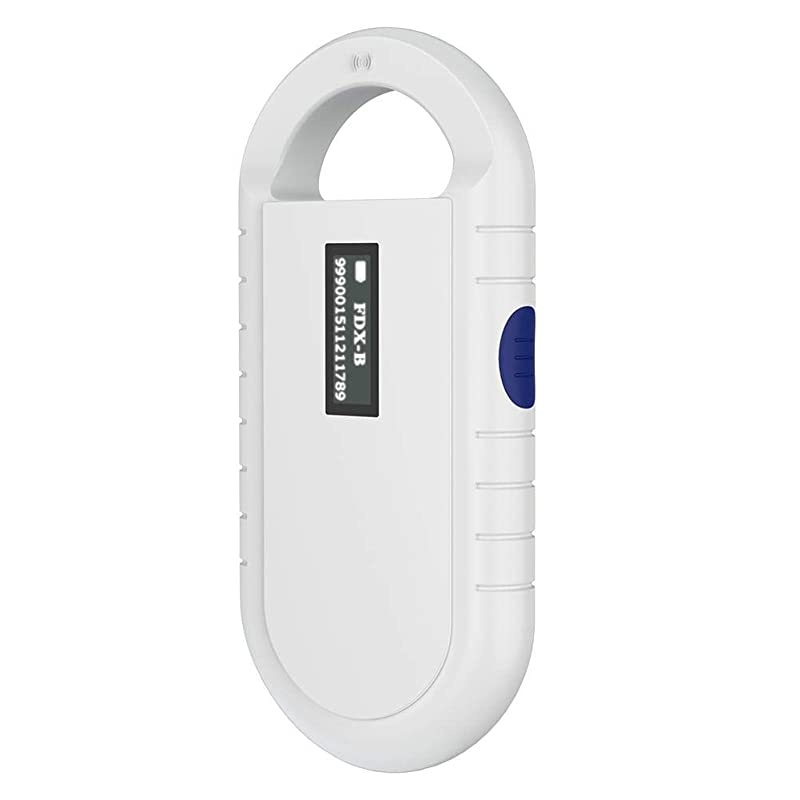 Mini RFID Reader Portable Handheld Animal Chip Reader Pet Microchip Scanner Universal RFID Reader for ISO 1178411785 FDXB and ID64 RFID Backlight Screen Microchip Reader