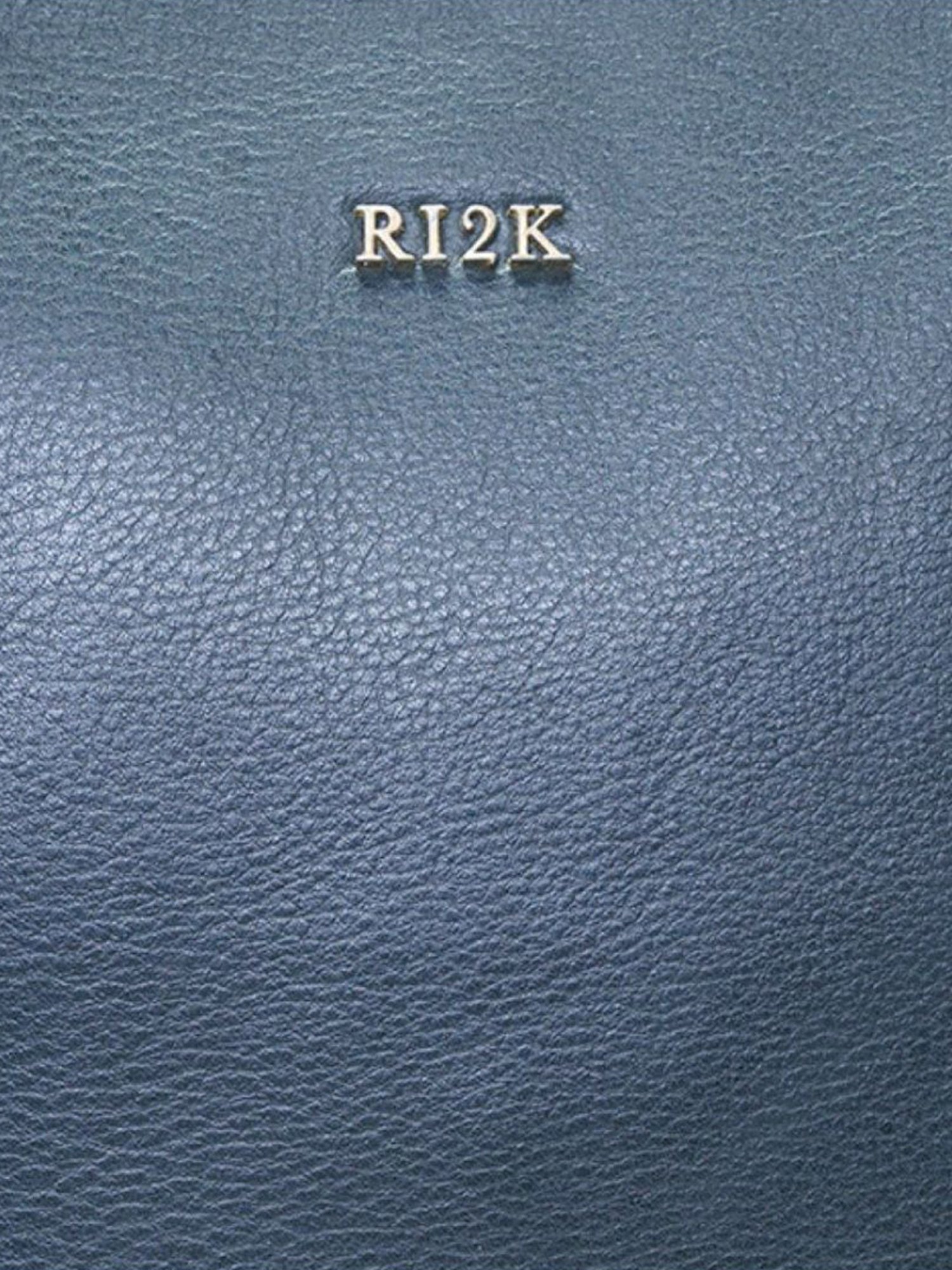 RI2K London Black Leather Large Tote Bag