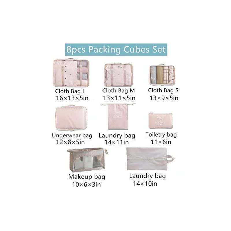 Luggage Packing Organizers Packing Cubes Set for Travel