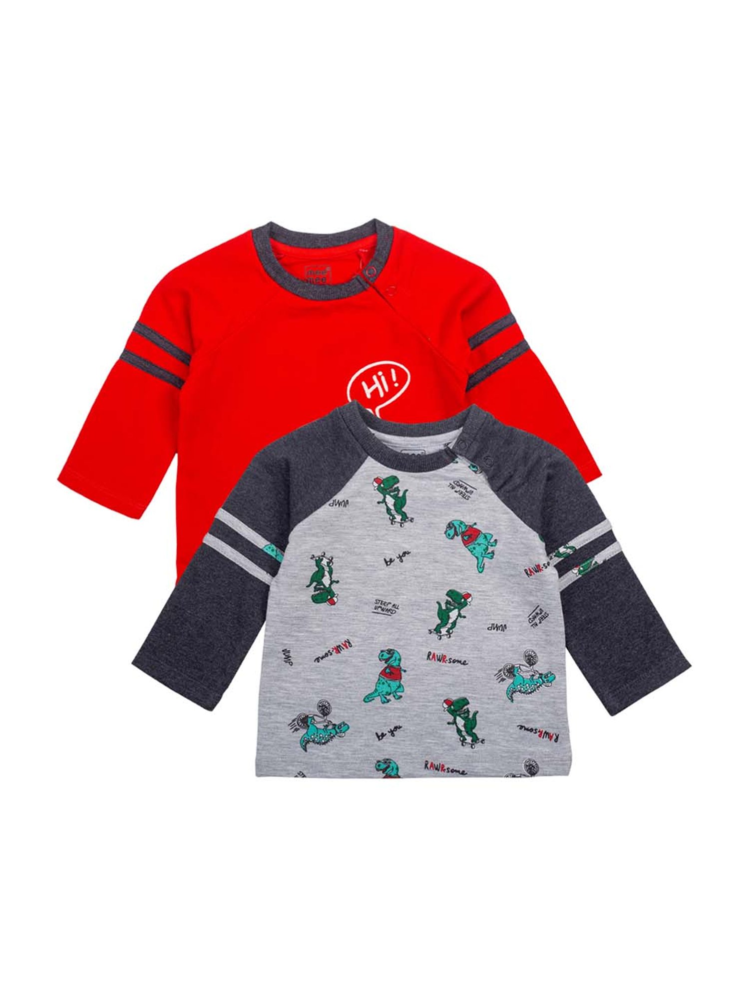 Mee Mee Kids Multicolor Cotton Printed T-Shirts - Pack of 2