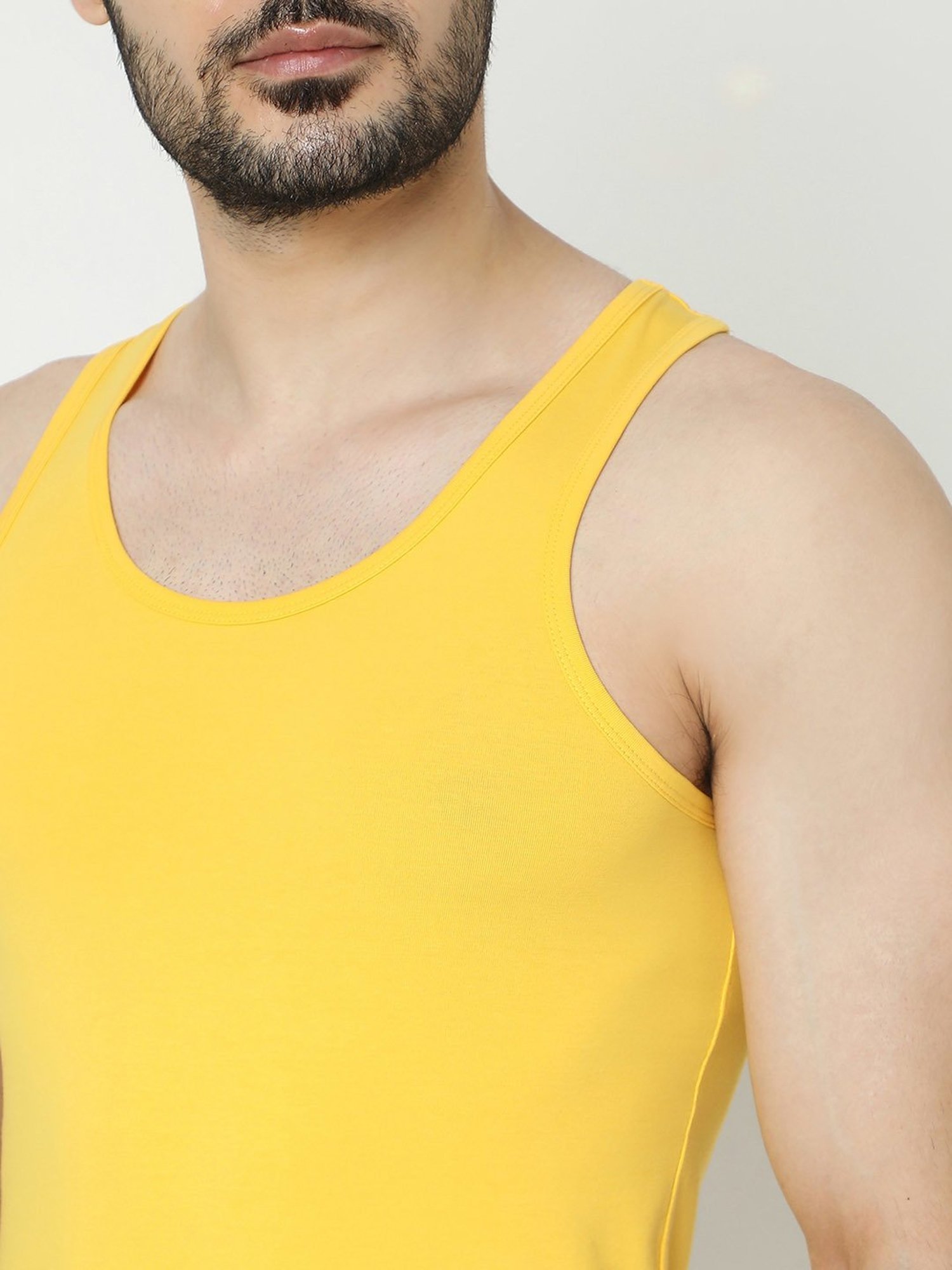 UnderJeans by Spykar Yellow Vest