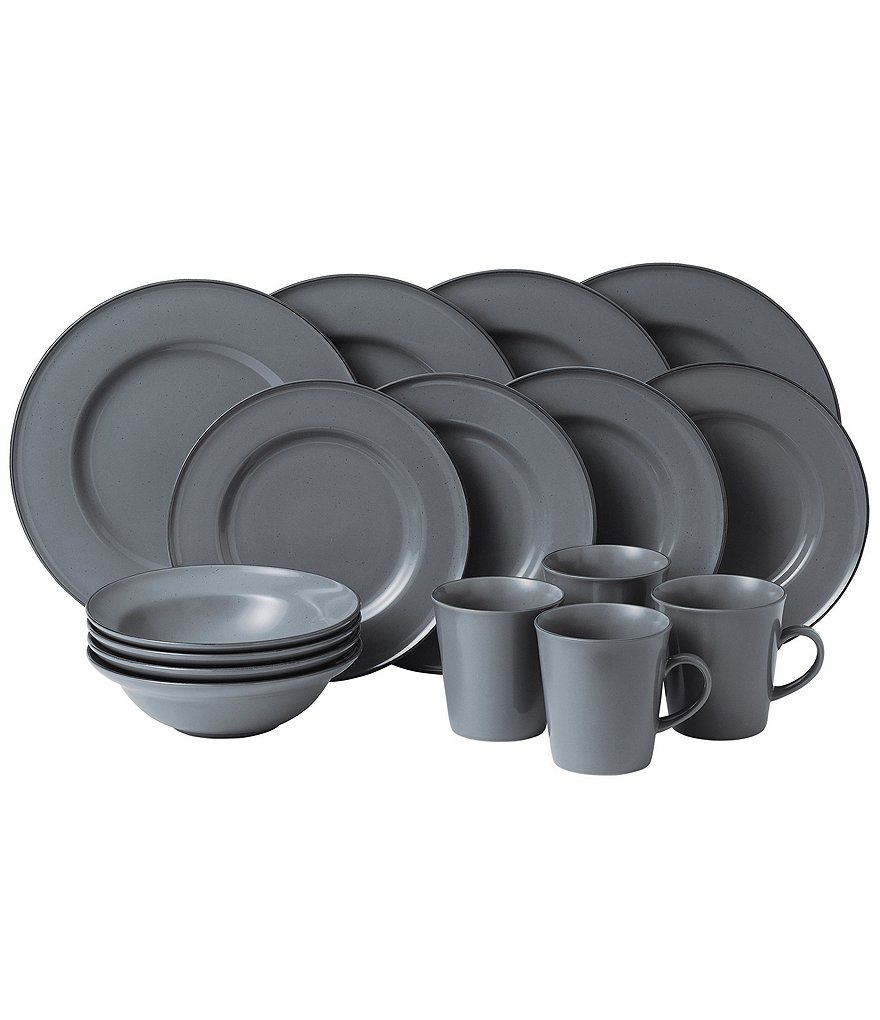 Gordon Ramsay by Royal Doulton Union Street Cafe Grey 16-Piece Dinnerware Set