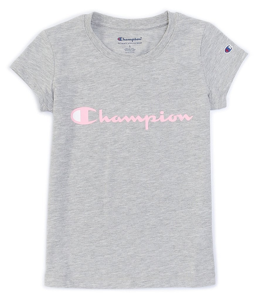 Champion Big Girls 7-16 Short-Sleeve Classic Script Tee