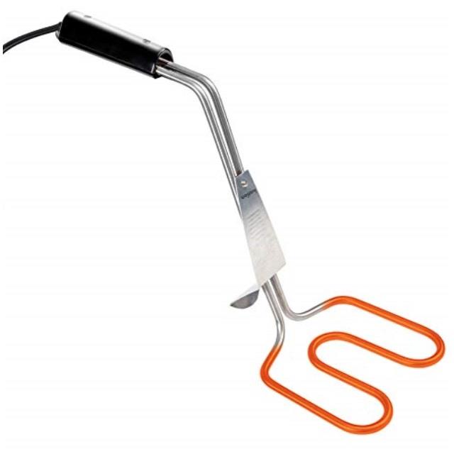 ivation premium 500w electric charcoal starter  quickly & easily ignite bbq grills without lighter fluid or matches  doublering design with longer, angled handle safely heats in just 6 minutes