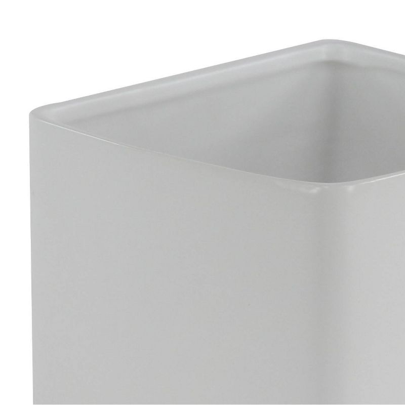 The HC Companies Cascade 13 Inch Round 23 Inch Tall Self Watering Indoor/Outdoor Flower Planter Pot with Soil Saver Liner and Drain Plug, Glossy White