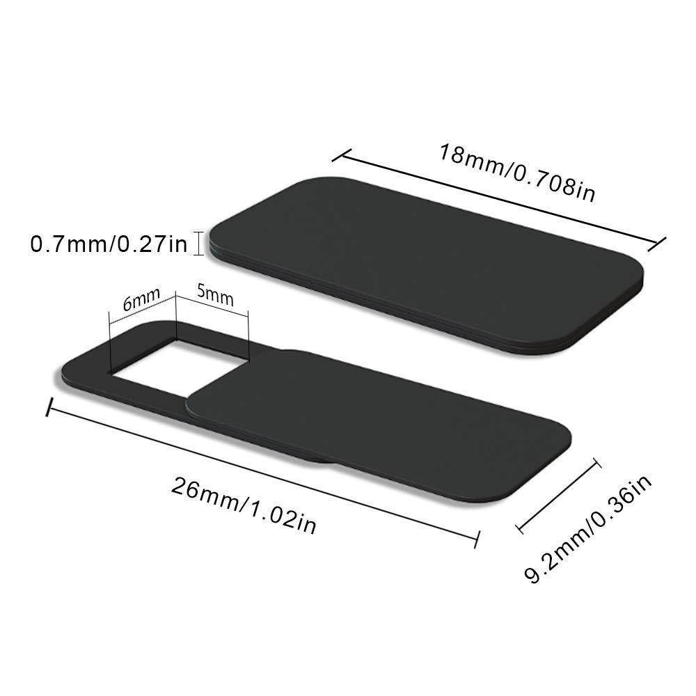 Laptop Webcam Cover Slide Thin (Family 3 Pack) | Laptop Web Camera Blocker Stickers Plastic | Block Web Cam on Laptops Slider | Camera Cover iPhone MacBook Pro.