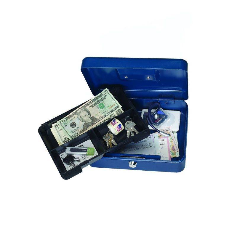 STEELMASTER Compact Steel Security Case, Includes 2 Keys, 9.75 x 3.5 x 7 Inch...