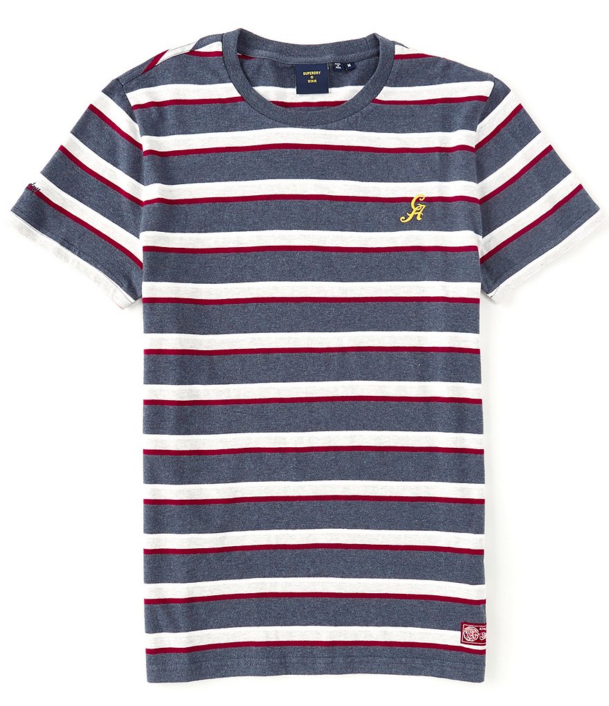Superdry Collegiate Applique Short-Sleeve Striped Tee
