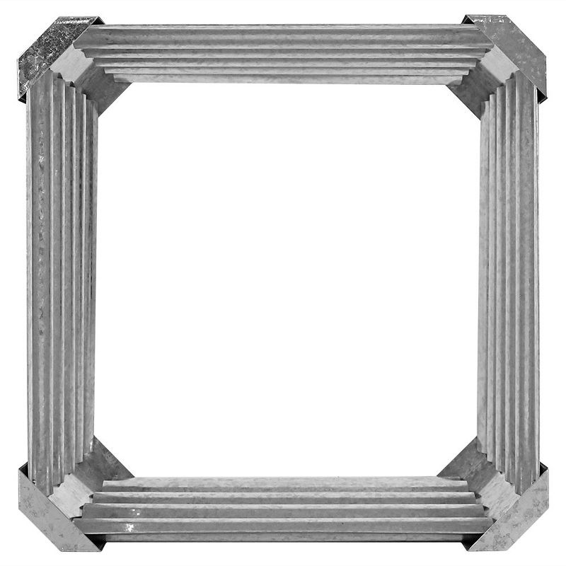 Sunnydaze Outdoor Lawn and Garden Galvanized Steel Square Raised Vegetable Garden or Flower Bed Planter Kit - 22" - Silver