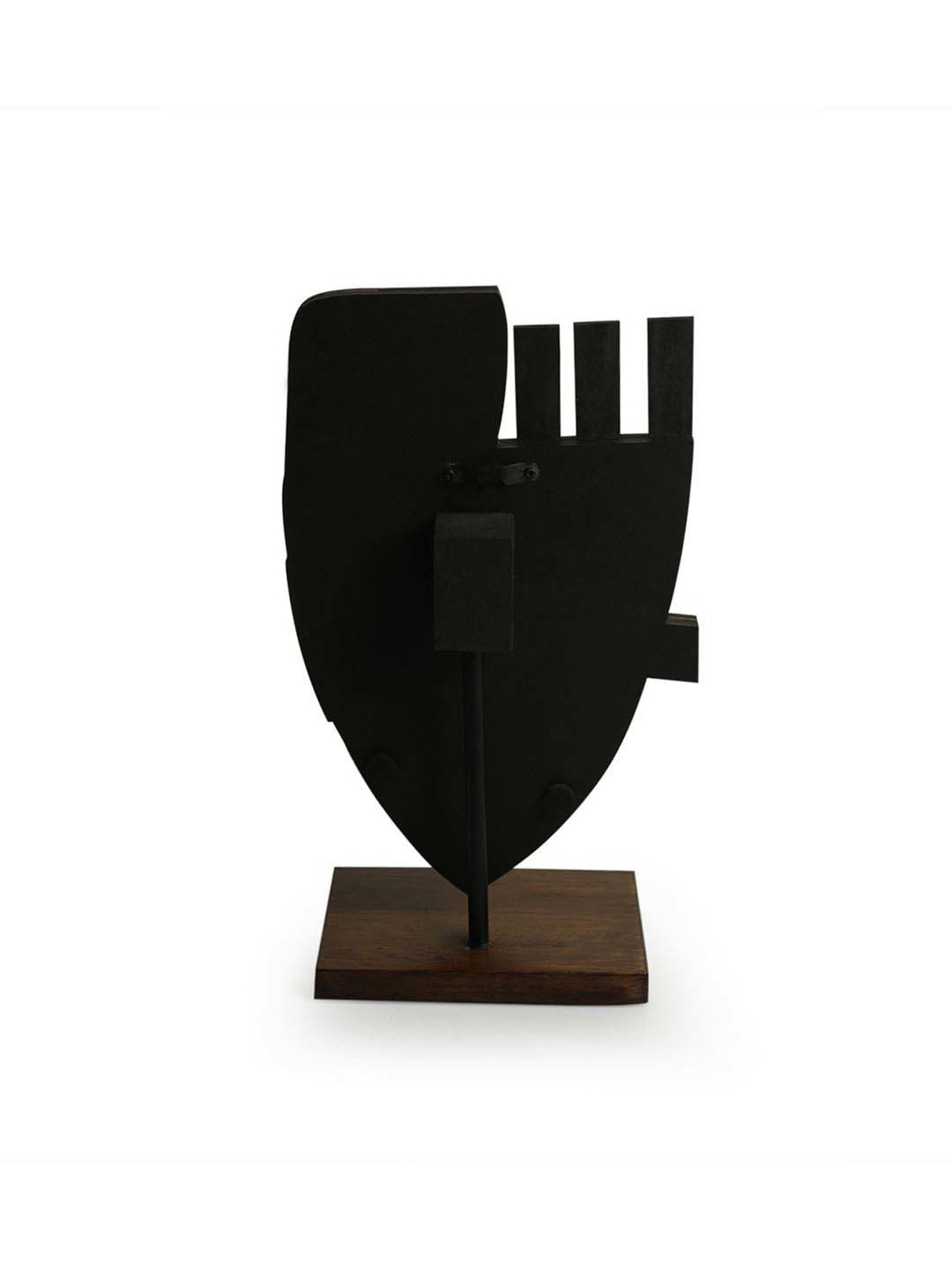 ExclusiveLane Multicolor Pinewood Tribal African Mask Decorative Sculpture