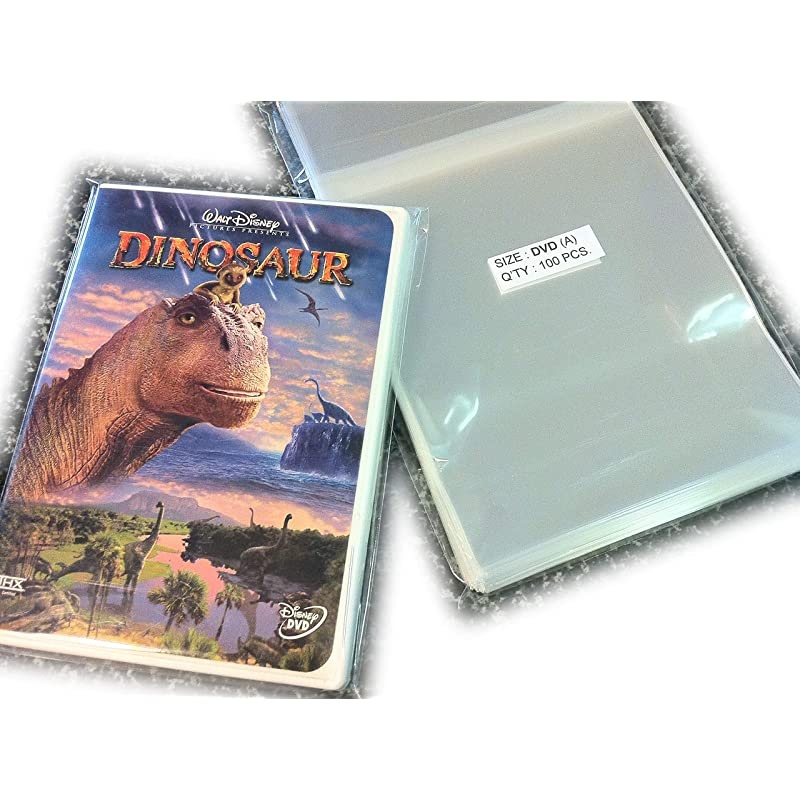 100 Pcs Clear Standard DVD Case CelloCellophane Bags Non Shrink 6x8