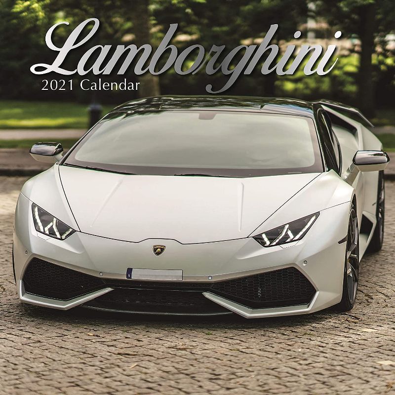 2021 Wall Calendar 12" x 12" Monthly View, Transport Automobile Theme, 16-Month, with 180 Reminder Stickers