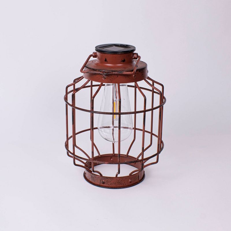 2pk Portsmouth Edi-Sol Outdoor Lantern Rust - Echo Valley