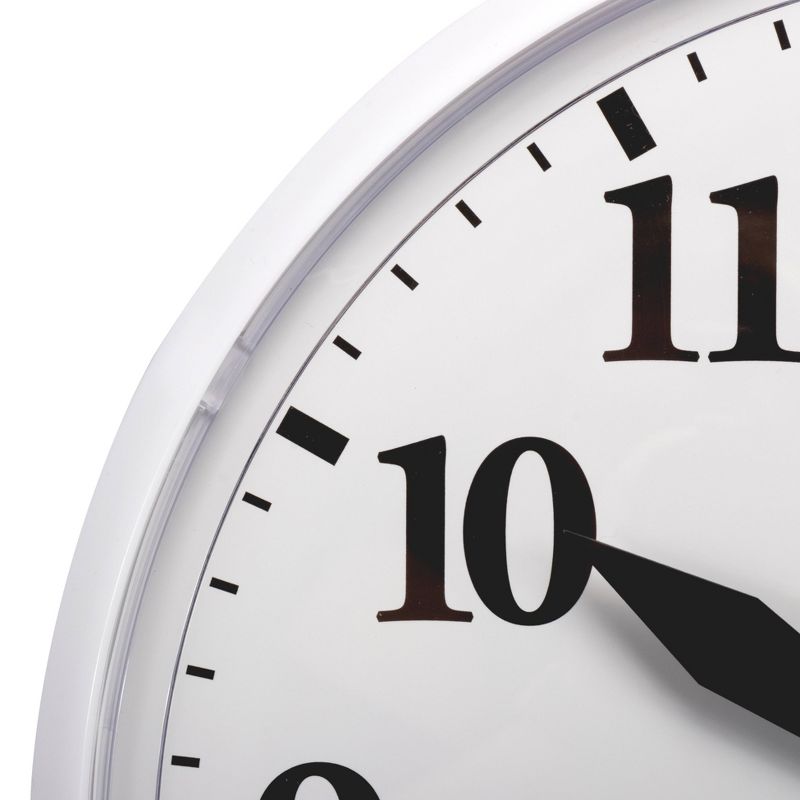 18"  Metal Outdoor / Indoor Atomic Clock with Thermometer - Weathered Black Finish - Acurite