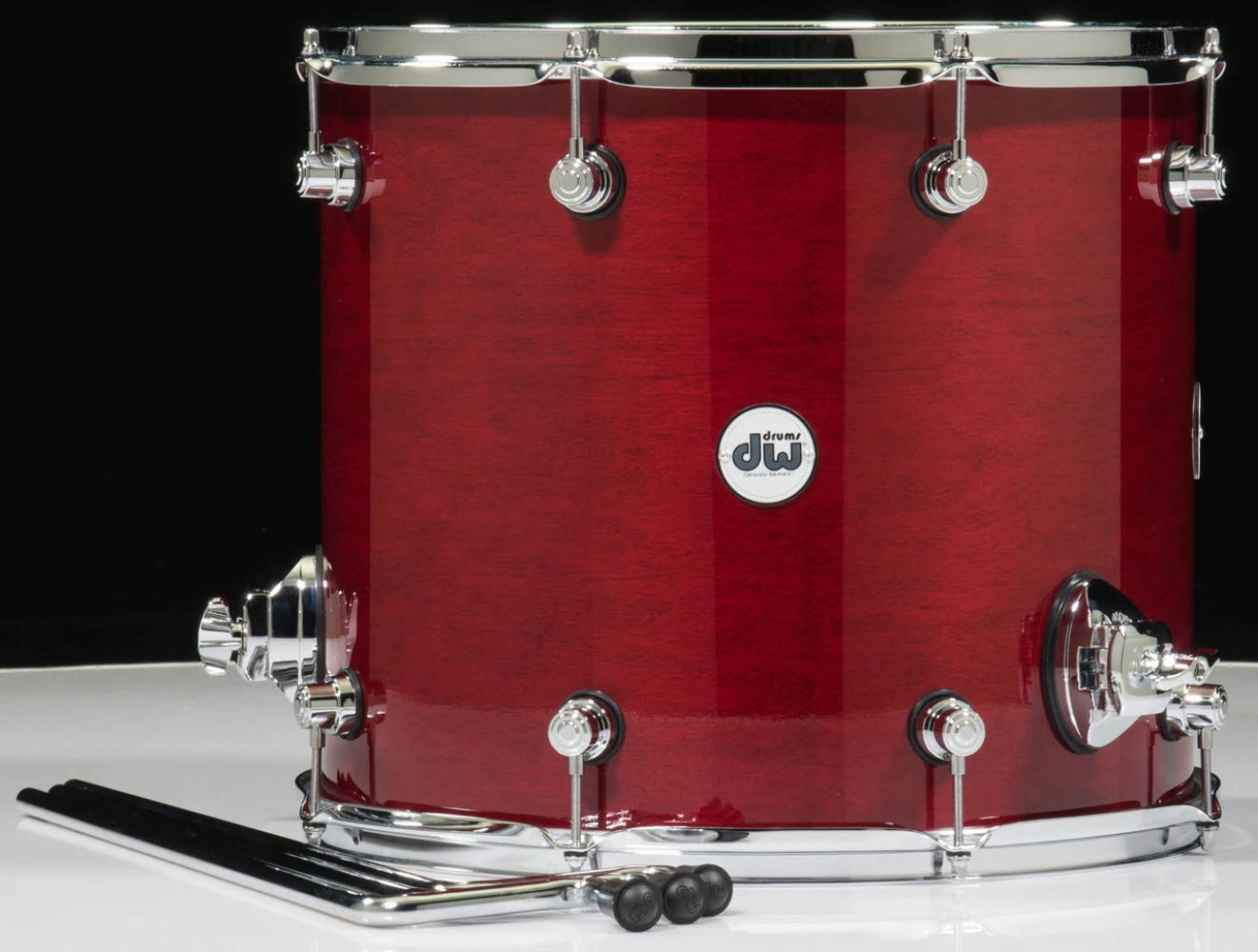 DW Design Series 4pc Drum Set - Cherry Stain 12/16/22/14SD