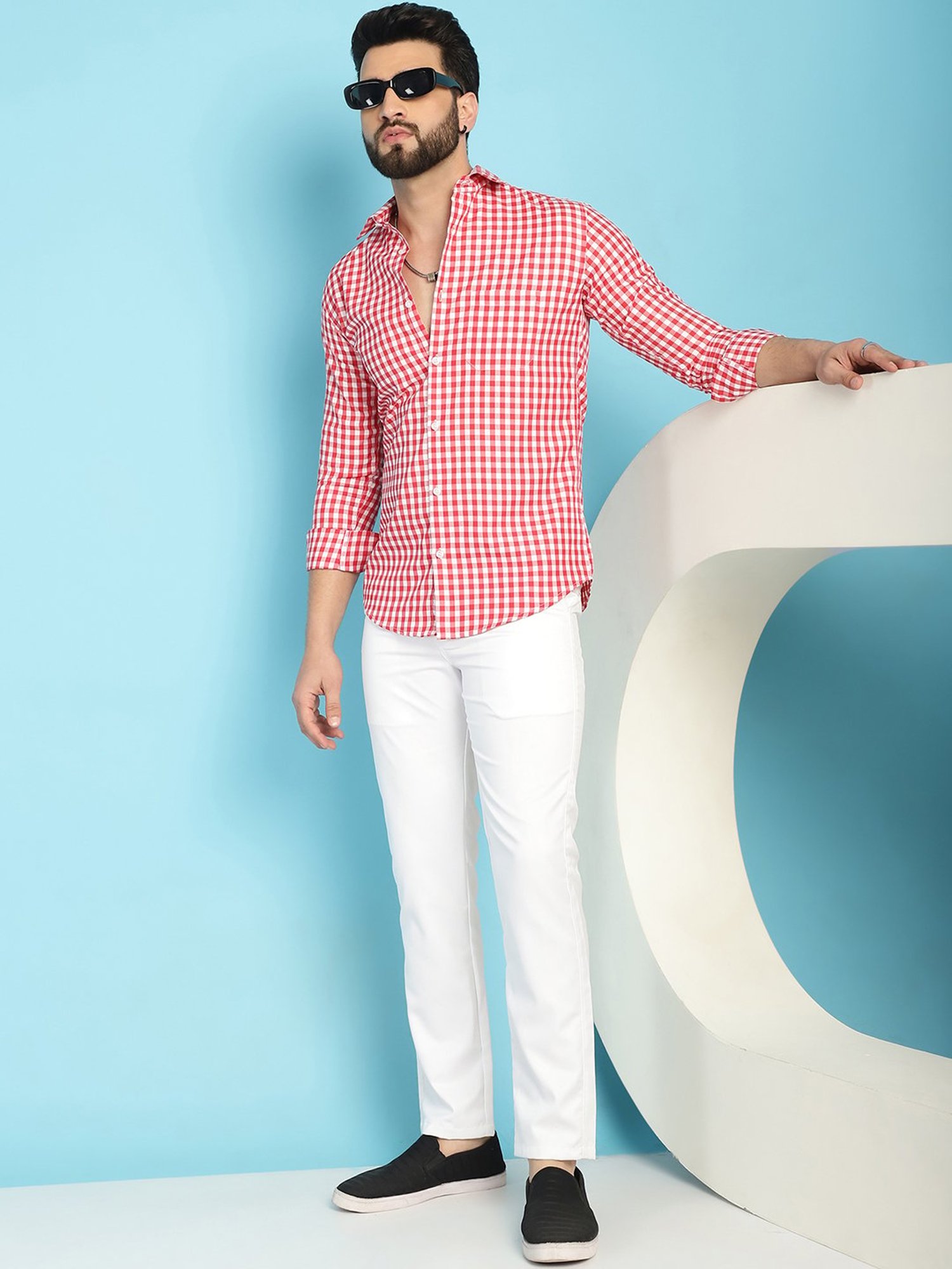 Jainish White Tapered Fit Flat Front Trousers