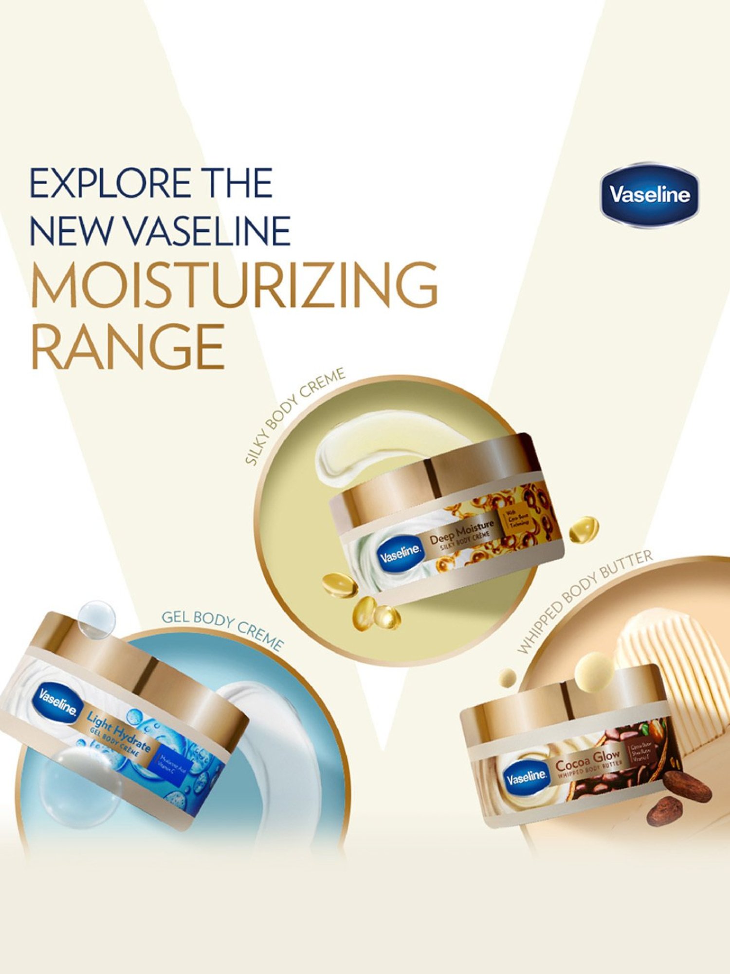 Vaseline Deep Moisture Silky Body Creme - 180 gm