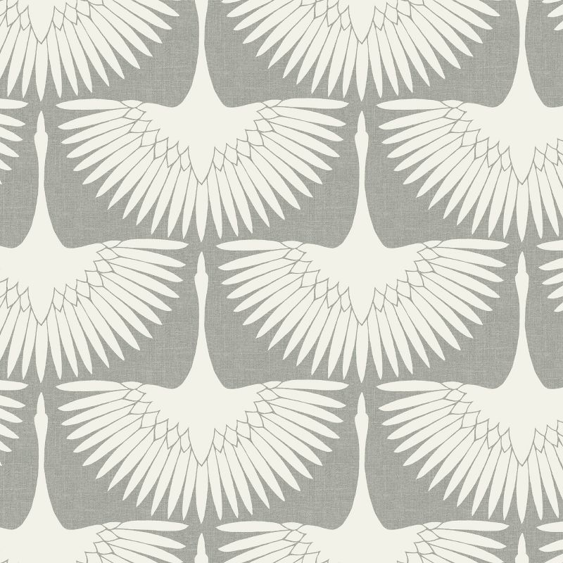 Tempaper Feather Flock Chalk Self-Adhesive Removable Wallpaper