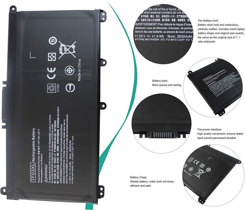 TF03XL Laptop Battery Compatible for HP Pavilion 15-CC 15-CD Series 15-cc060wm 15-cc152od 15-cc055od 15-cd040wm 17-AR007CA 17-AR050WM HSTNN-LB7J 920070-855 920070-421