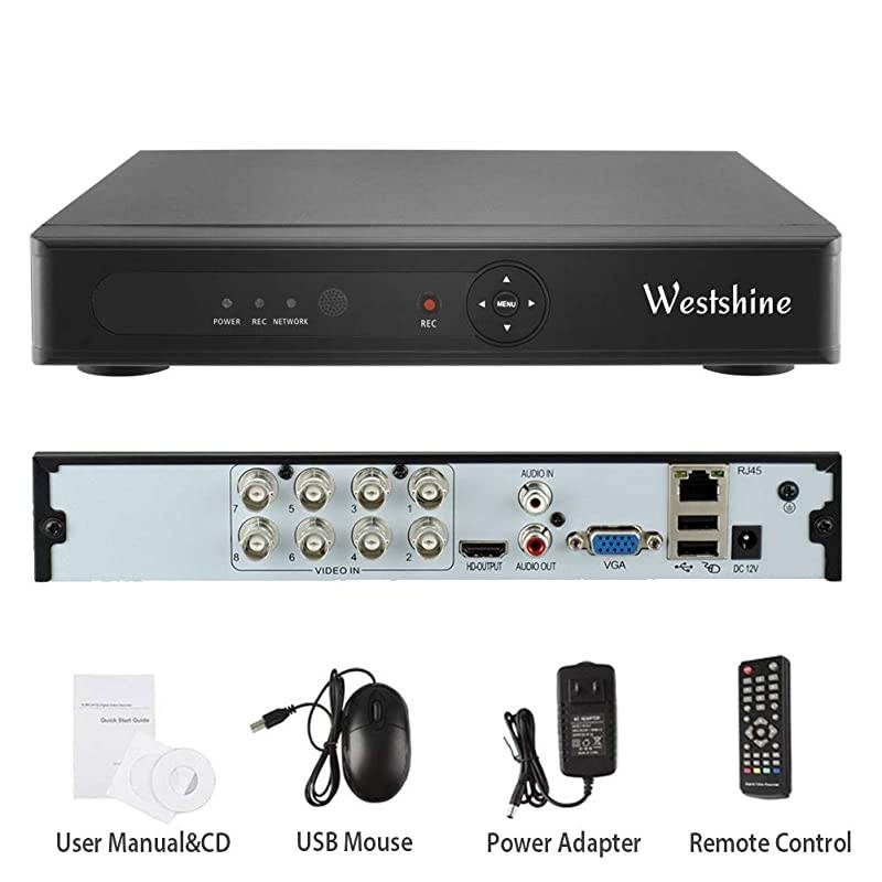 8CH 1080N AHDTVICVIAnalogIP Hybrid DVR H264 HD 1920x1080P Realtime CCTV Digital Video Recorder Support Onvif HDMI Motion Detection Email AlertNO HDD