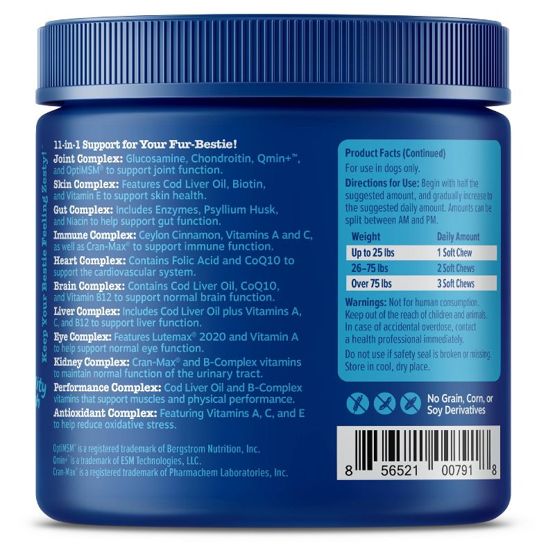 Zesty Paws Advanced 11-in-1 Multivitamin Bites - 90ct