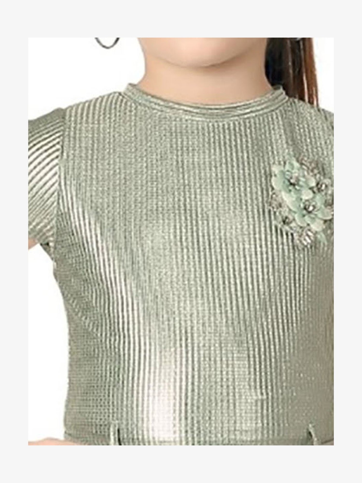 Peppermint Kids Black & White Printed Full Sleeves Dress