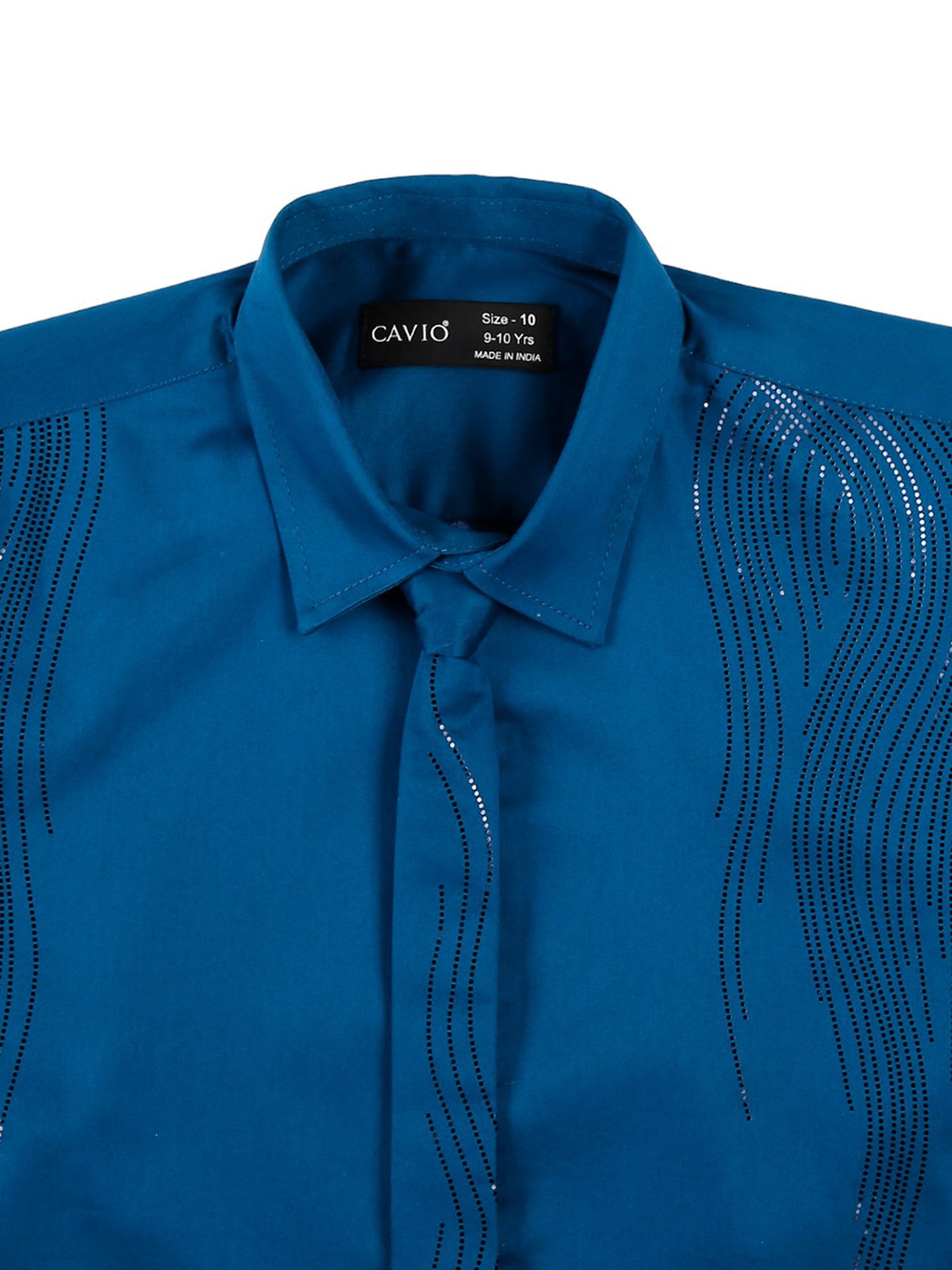 Cavio Kids Black Cotton Shirt