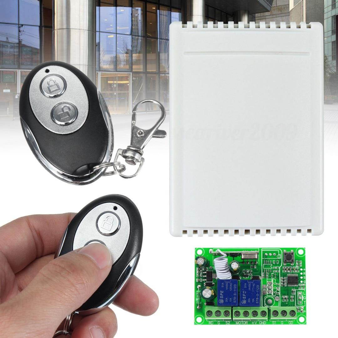 Universal 433mhz 12V Car Door Controller Wireless Remote Control Switch Kit Support Learning Code
