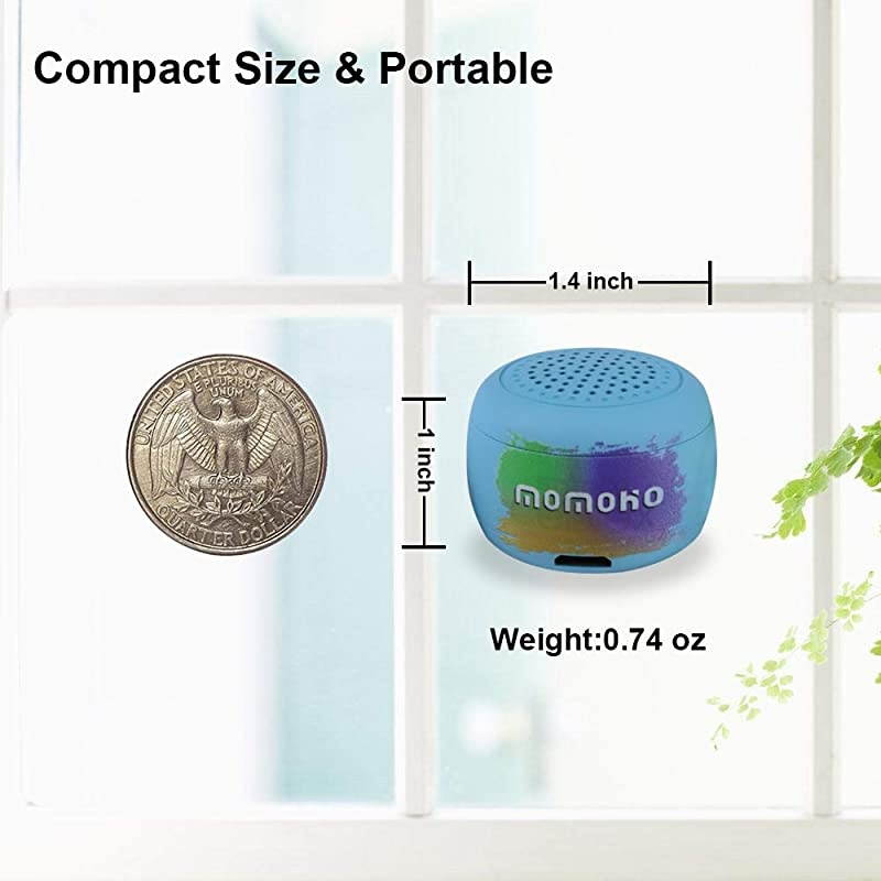 Small Bluetooth Speaker Mini Size but Great Sound QualityPhoto Selfie Button amp Answer Phone CallsBTS0011 Blue