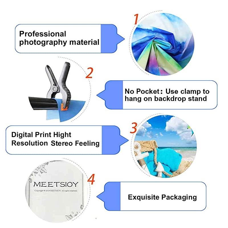 Beach Backdrop Seaside Scenery Photography Background MEETSIOY 7x5ft Themed Party Photo Booth YouTube Backdrop MT379