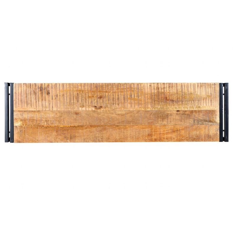 Handcrafted Reclaimed 50" Wood Bench with Iron Legs - Timbergirl