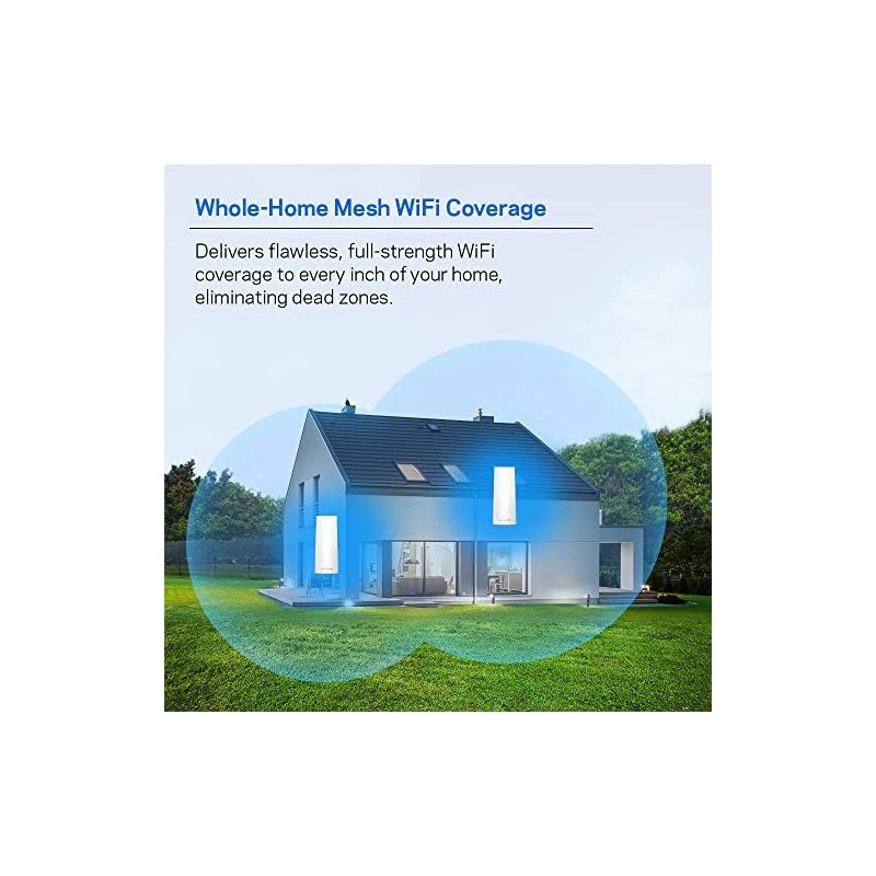 WHW0302 Velop Mesh Router (Tri-Band Home Mesh Wi-Fi System for Whole-Home Wi-Fi Mesh Network) 2-Pack, White