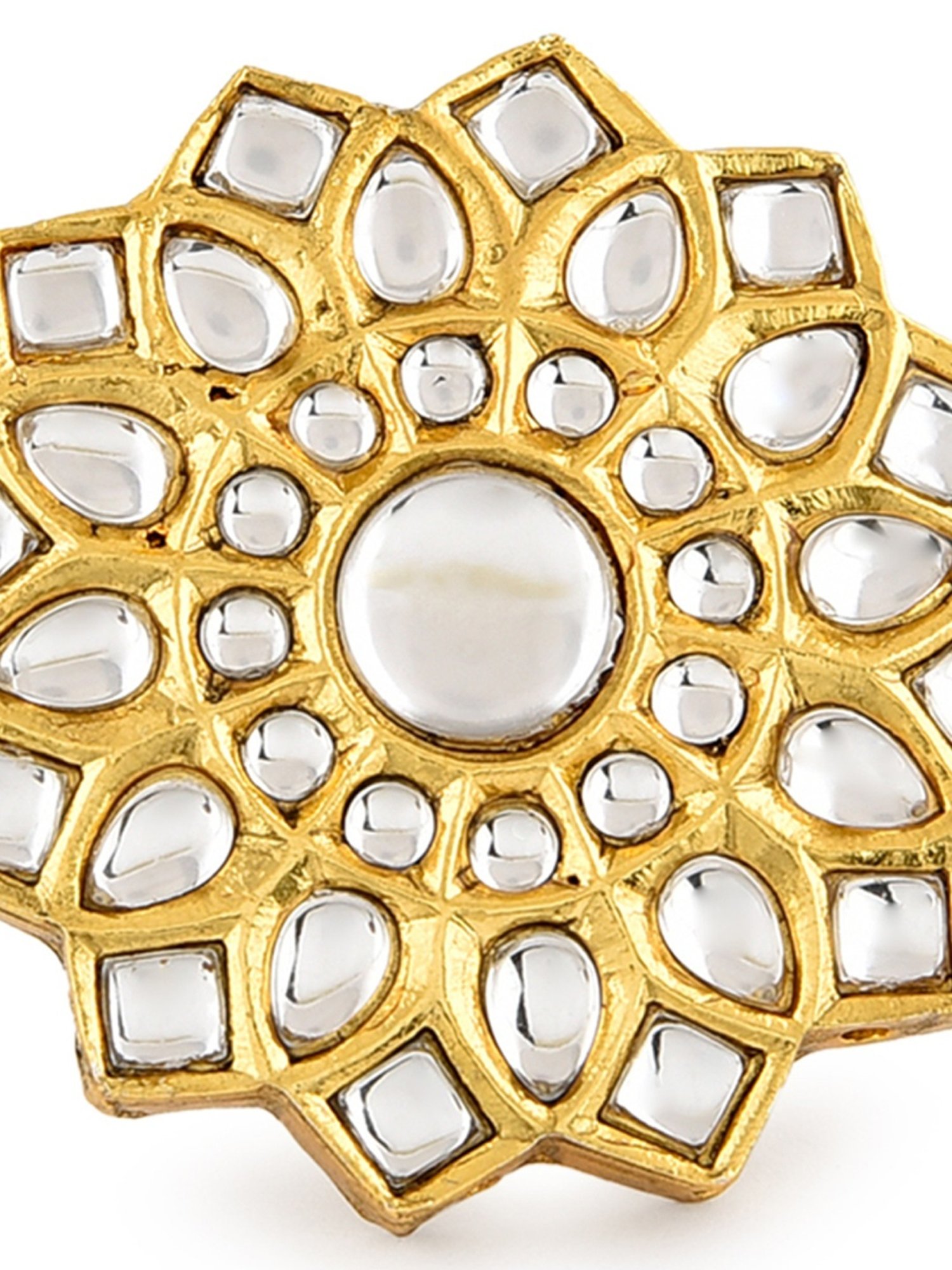 Zaveri Pearls Multicolor Set Of 3 Wedding Collection Adjustable Finger Rings-ZPFK11485