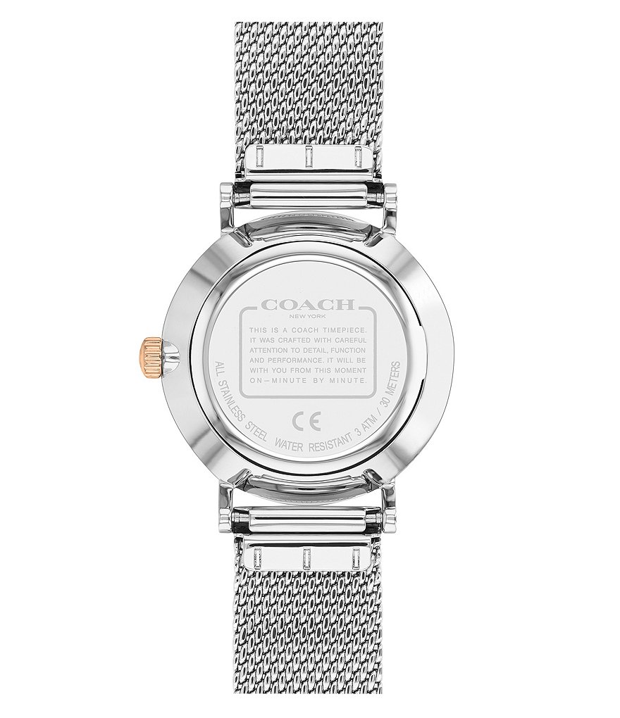 COACH Perry Star Stainless Steel Mesh Bracelet Watch